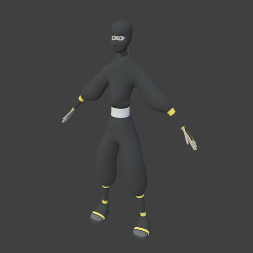 Ninja Low Poly  RIGGED preview image
